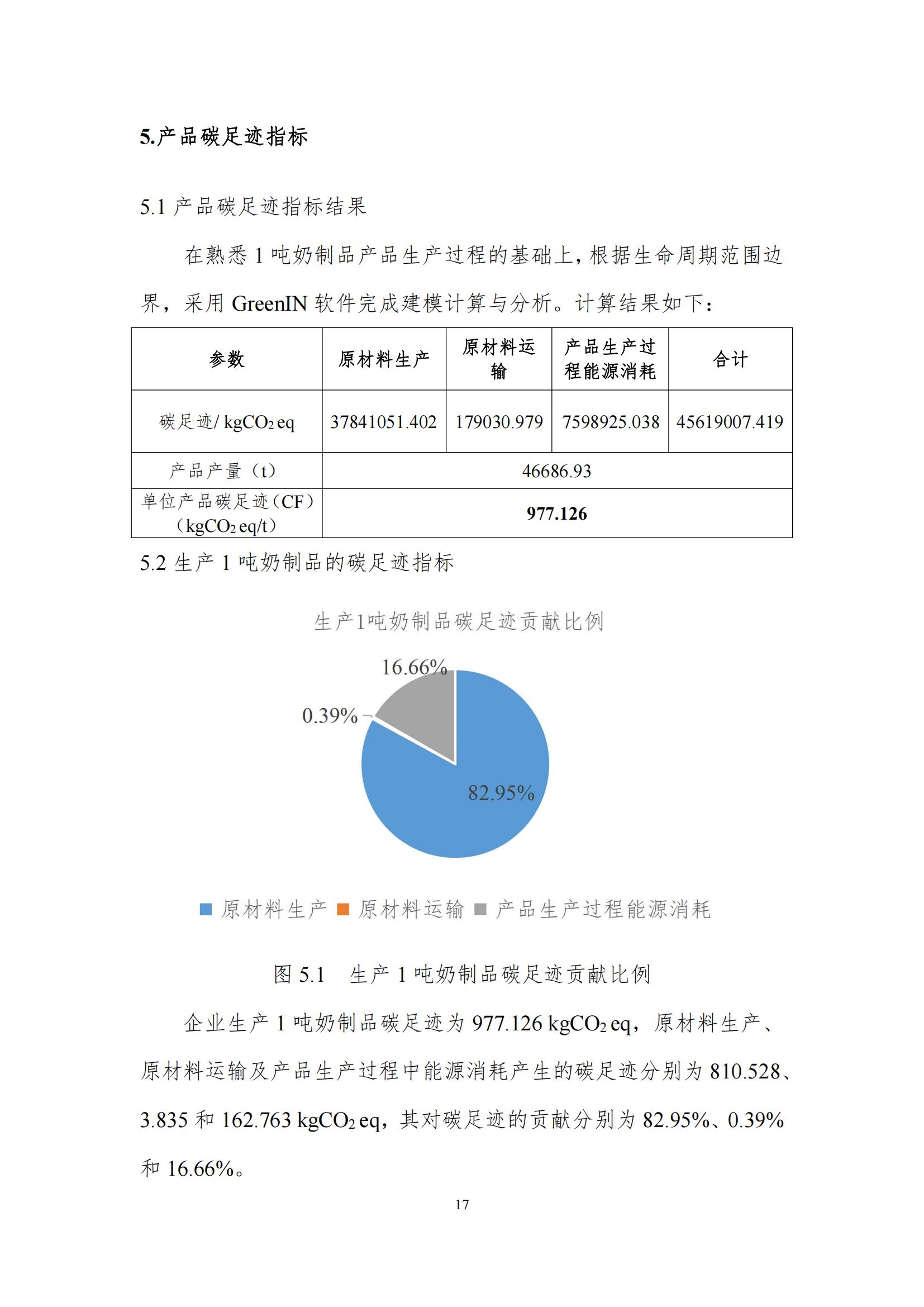 《郑州米兰(中国)乳制品有限公司产品碳足迹报告》公示